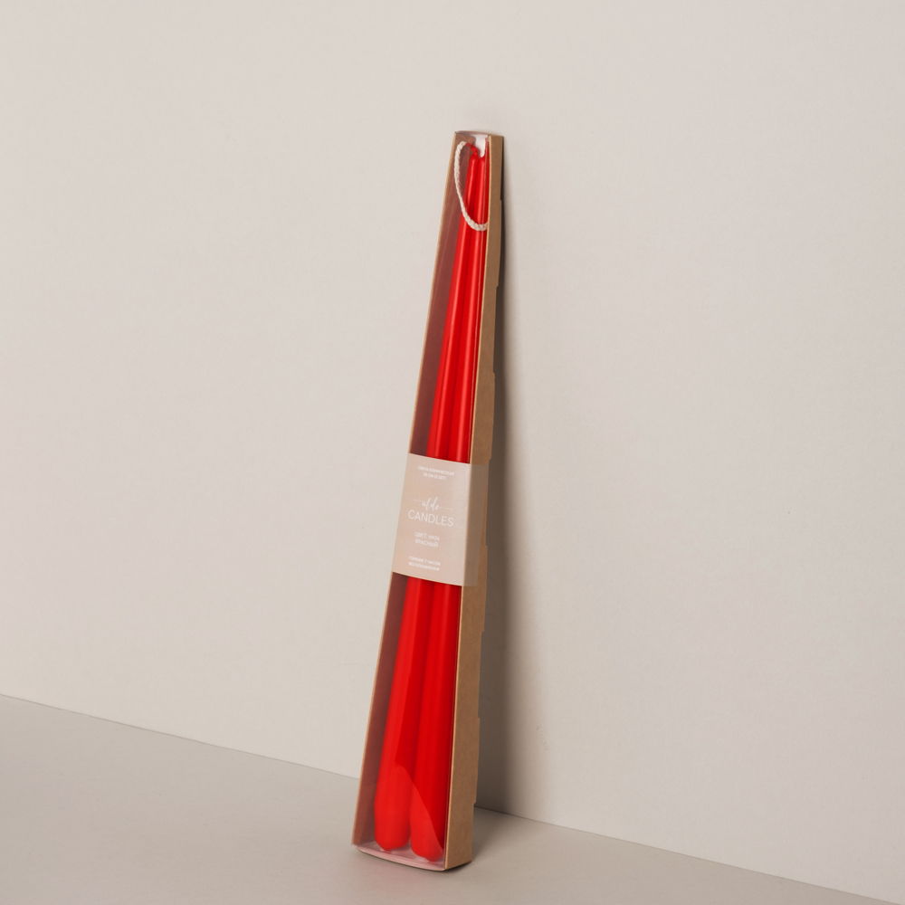 СК35-24(Fix)(F) Свеча коническая 35см Оттенок №24 (красный) 2шт/уп_1