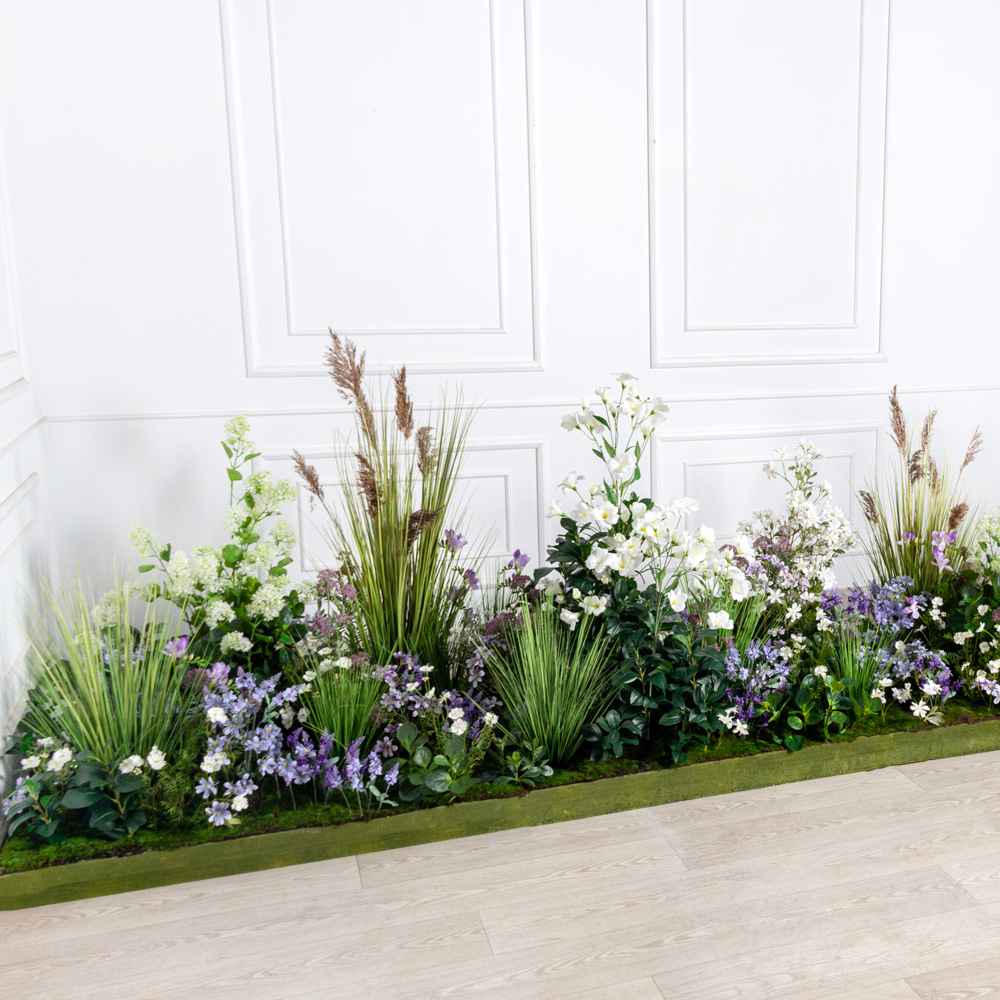 ВМ105(з)(F) Композиция искусственная Цветочный луг на вставке 98х35х10см_5