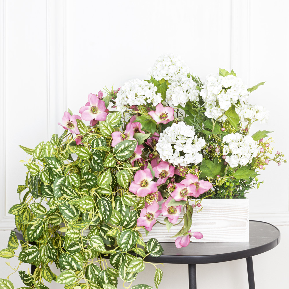 ТДЯ131 Композиция искусственная в ящике 47х11хh11см_7