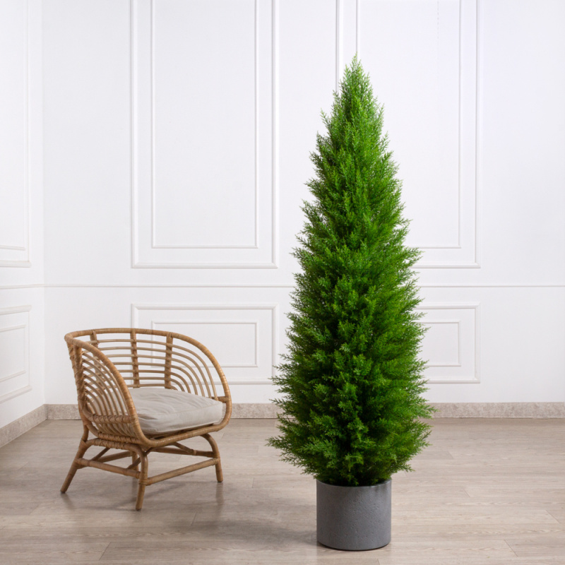 Т180/4677(Пр)(F) Туя искусственная конус Платинум Грин h180см