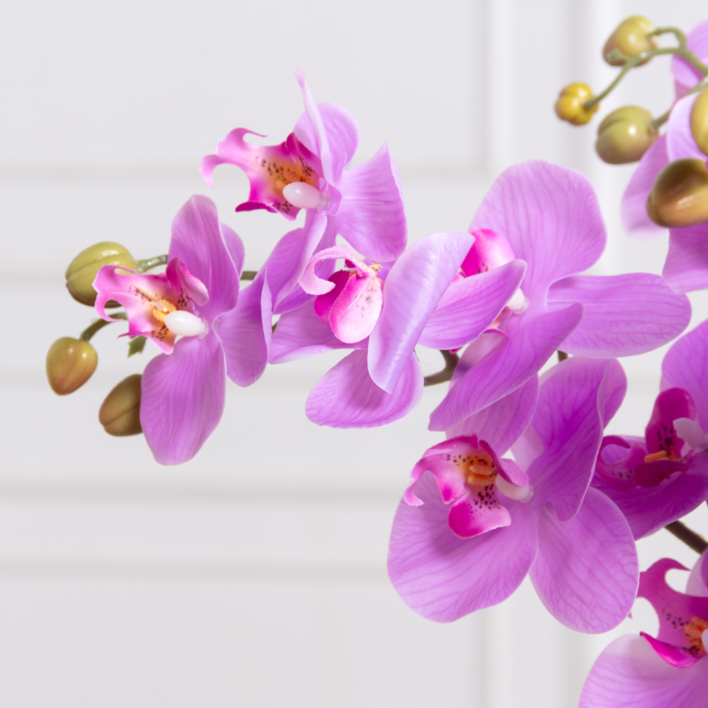 7141А/0108-02/8(F) Орхидея  искусственная h80см 7 голов, сиреневая(латекс)_1