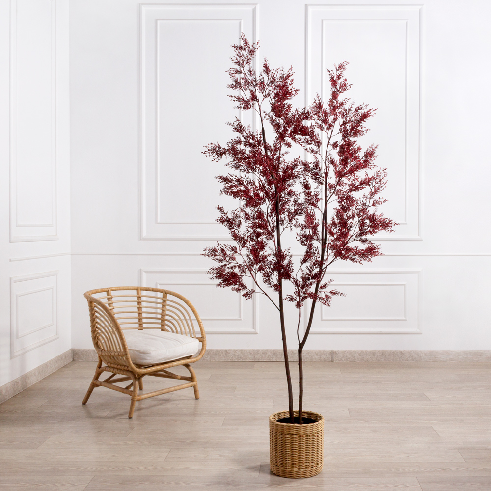 200/РН/ОК/536(F) Дерево искусственное интерьерное h200см, бордовое