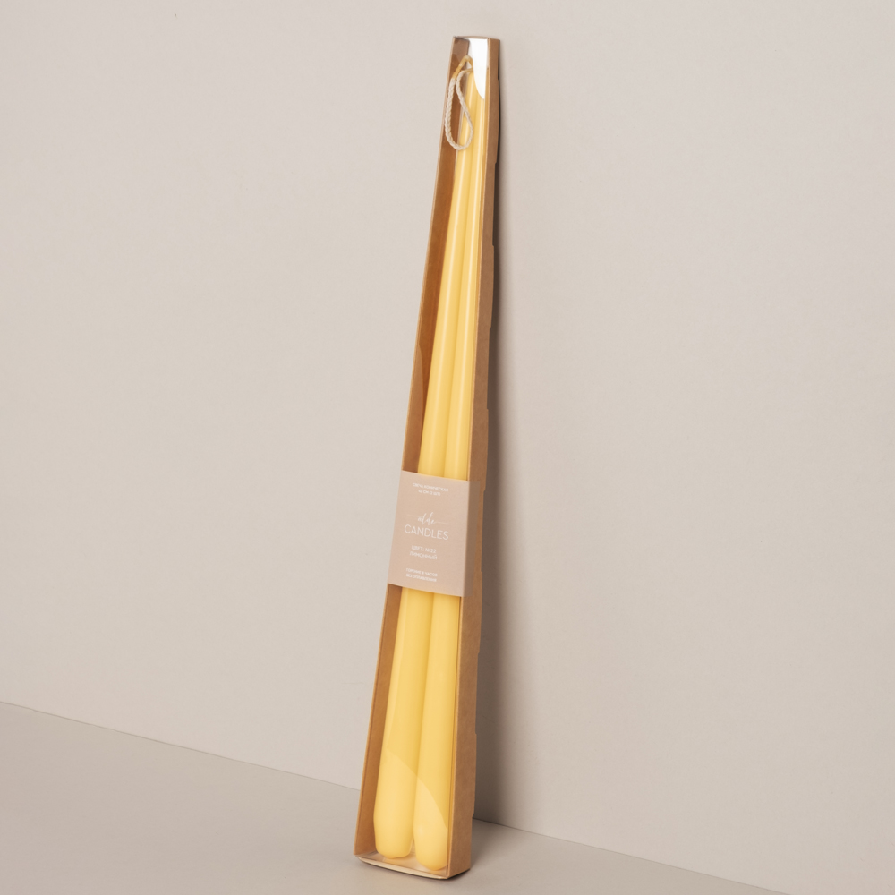 СК42-22(Fix)(F) Свеча коническая 42см Оттенок №22 (лимонный) 2шт/уп_1