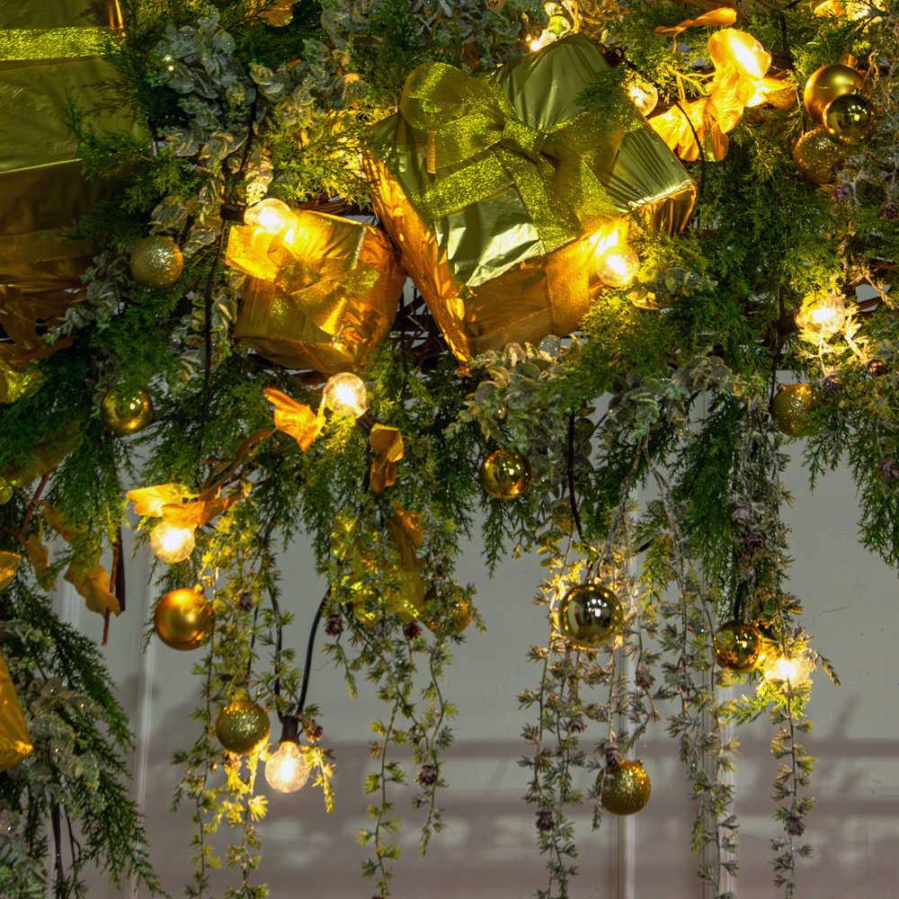 ДЛ189/СВ04(Пр)(Fix)(F)Декор вход.группы h210см н/прутьях, прист.с ретро-гирляндой,золото_5