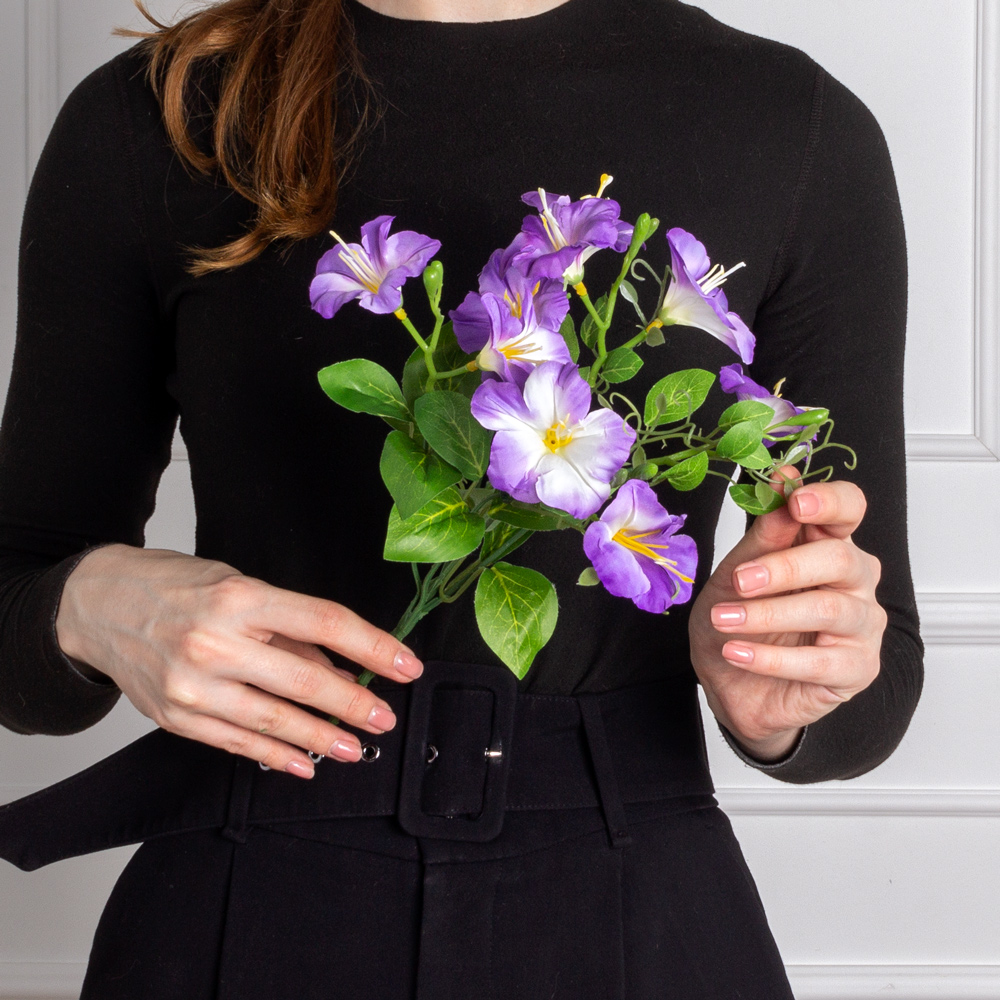 7142/9116-3(Sale) Петуния искусственная букет, 5 частей, hсм, фиолетовая_5