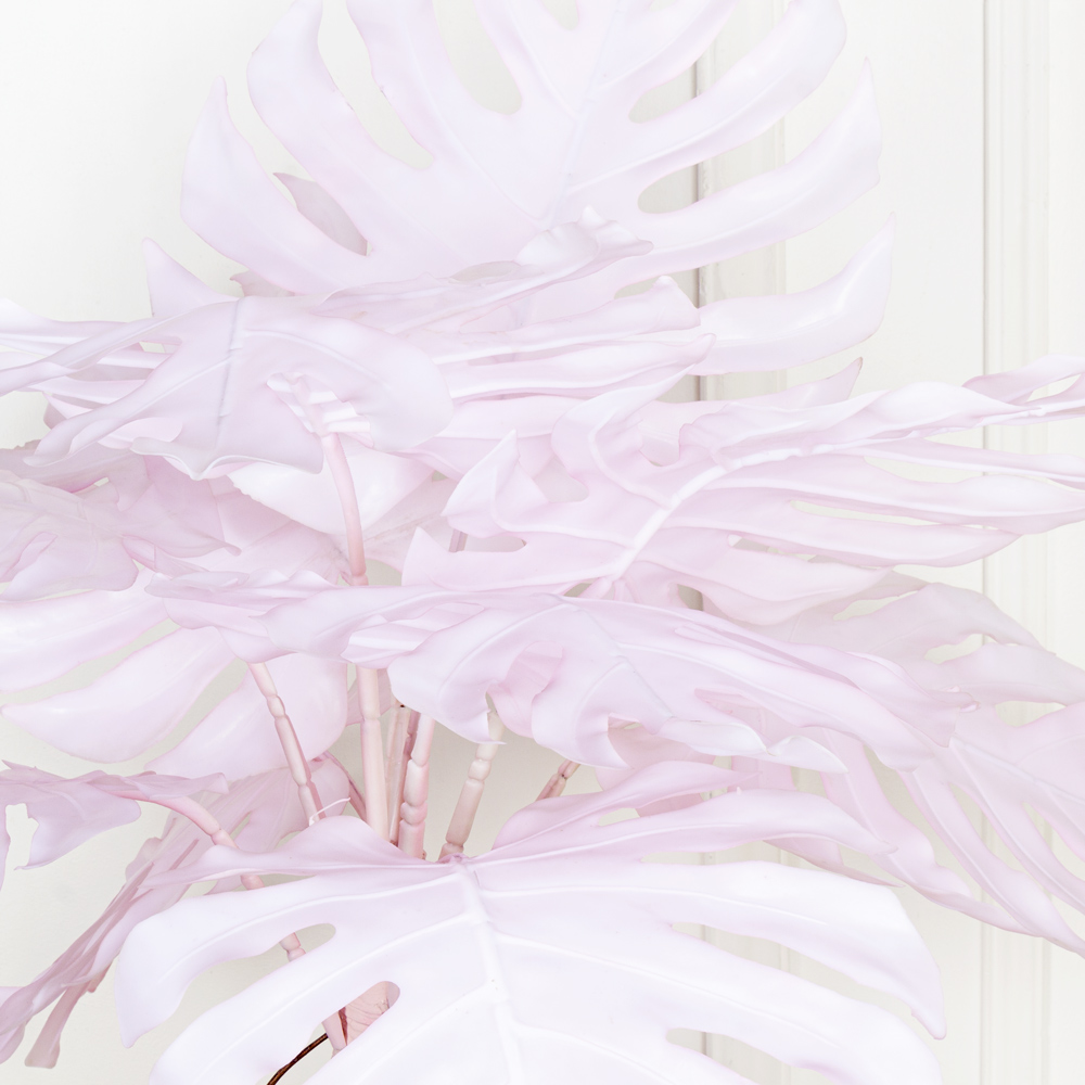 080/К/ССТ/371-2(з) Монстера искусственная розовая на стволе h80 см (латекс) _8