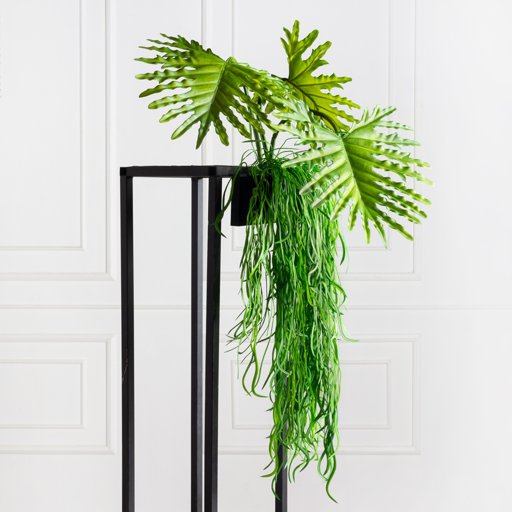 БК08(F) Композиция с филодендроном на блоке 15*h10см_1