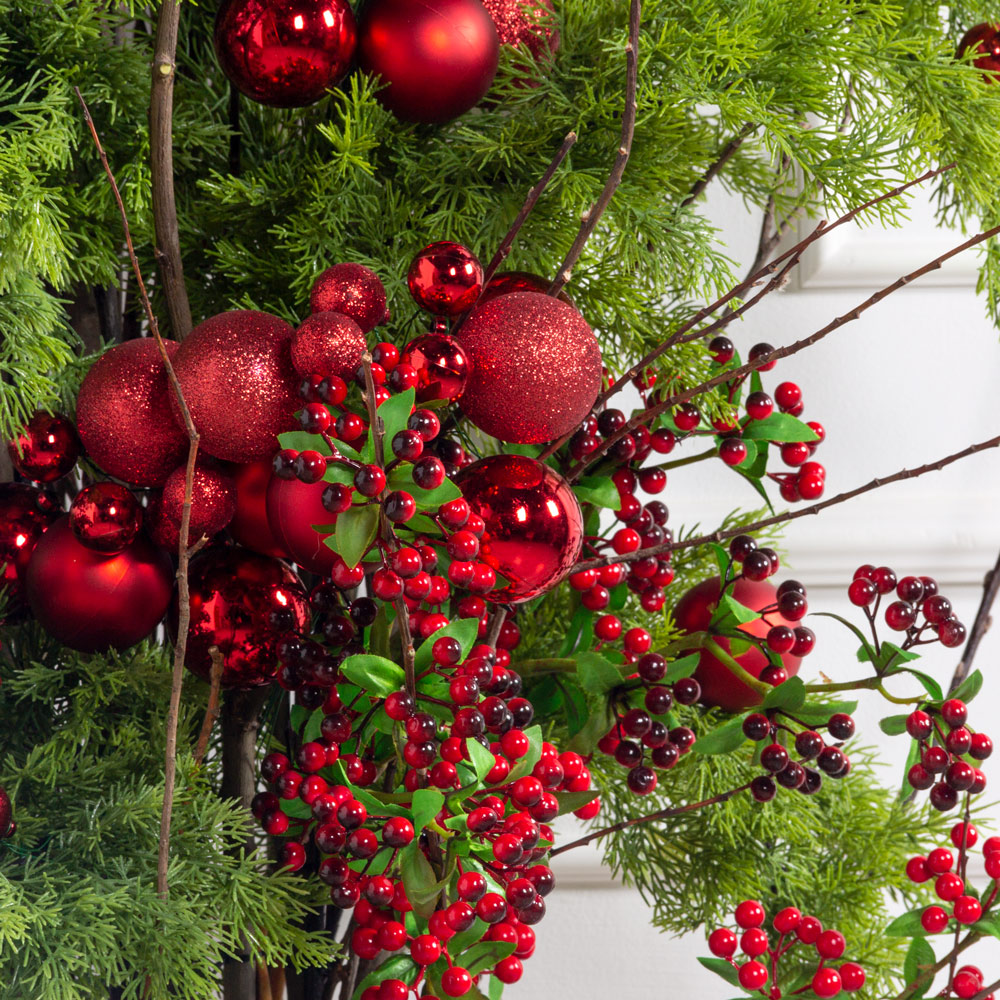 ДЛ148(Пр)(F) Декор входной группы хвойный L100см на прутьях_5