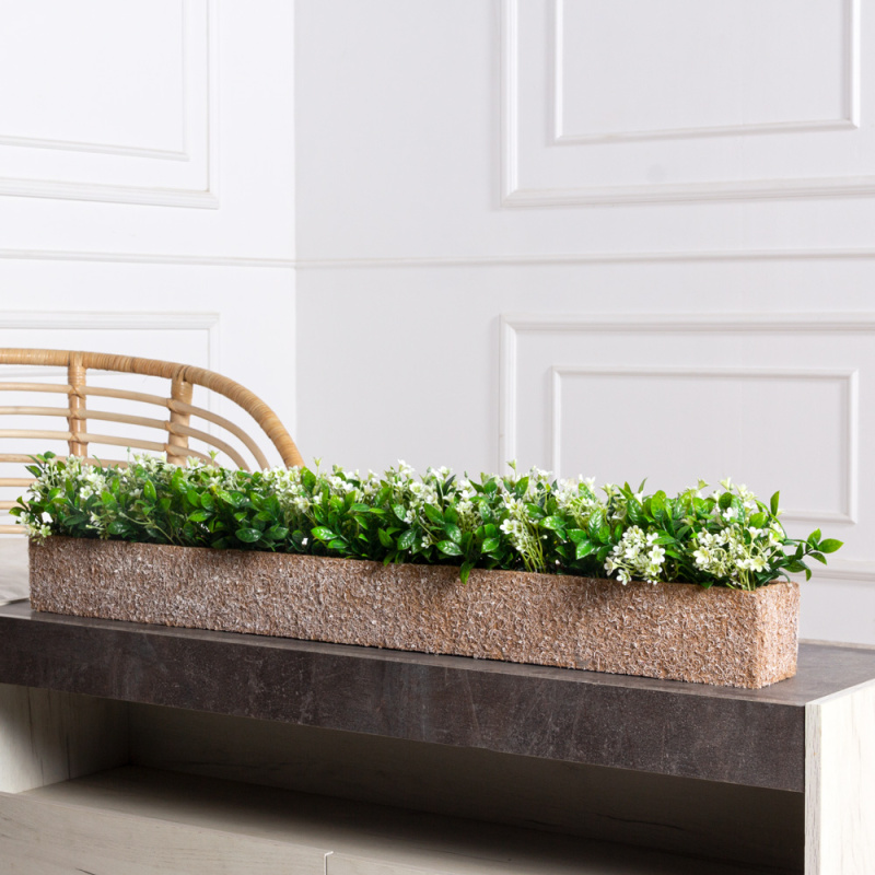 ТД110(з)(F) Композиция искусственная h10.5см  в кокосовом боксе 95,5х9х9см