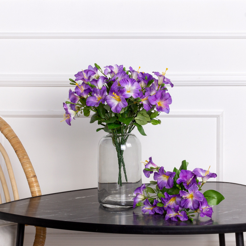 7142/9116-3(Sale) Петуния искусственная букет, 5 частей, hсм, фиолетовая_2