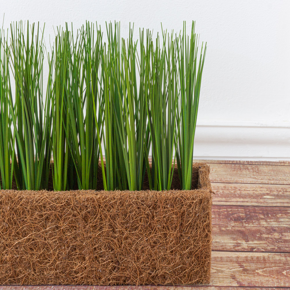ТД022(Promo) Трава искусственная Осока  h16см в кокосовом боксе 25х8х8см_7