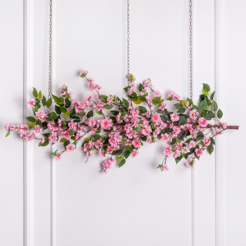 Л71 Лиана искусственная с Сакурой L100см, розовая_24