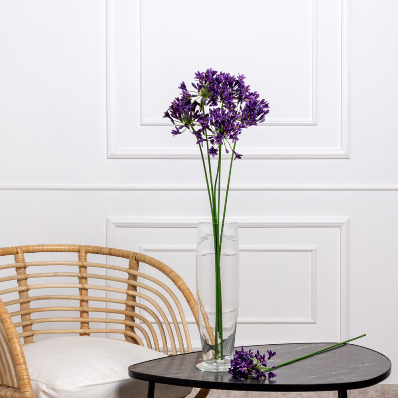 7141А/0443-11/17Р Агапантус искусственный зонтичный h75см, фиолетовый_5