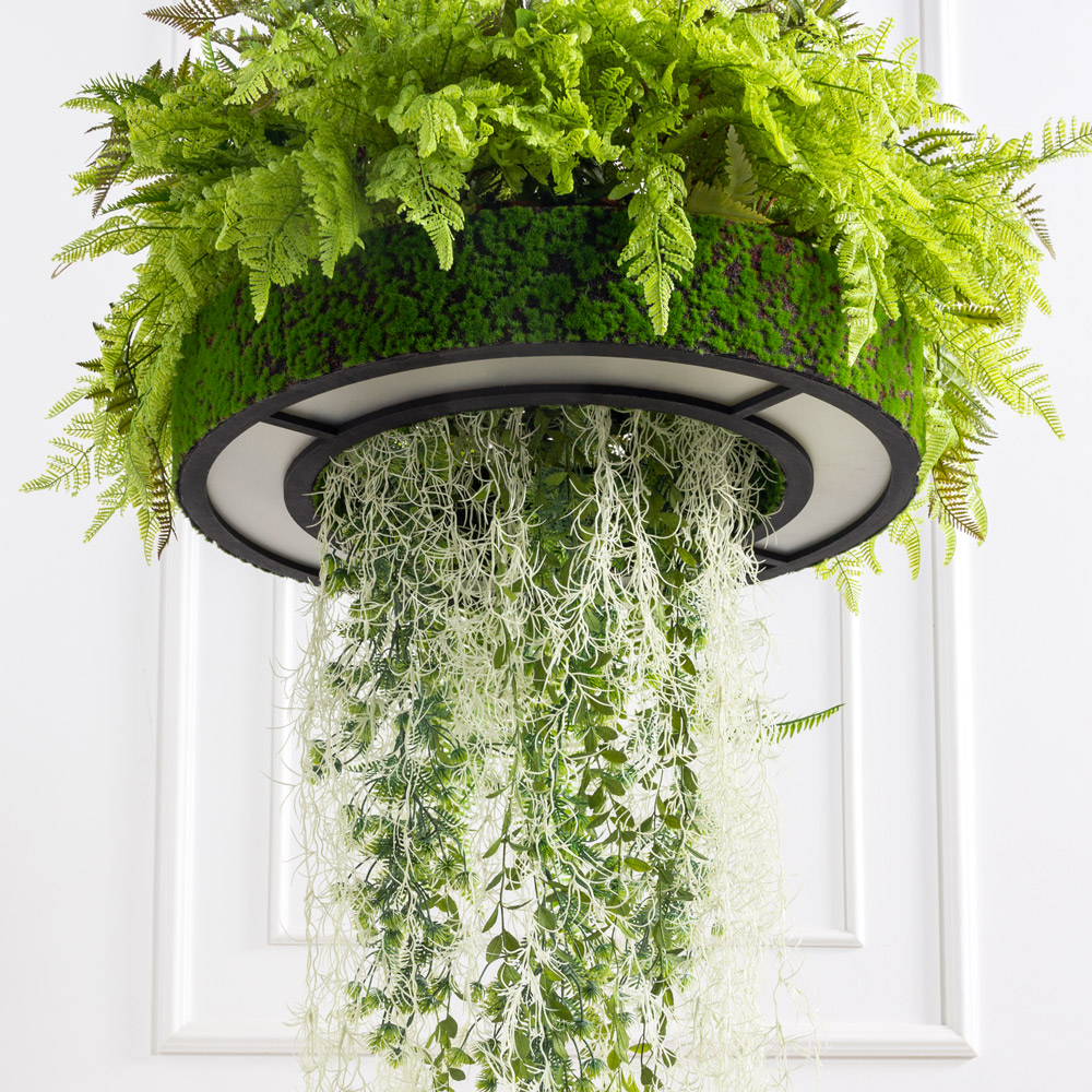 КЗ/27(Пр)(F) Композиция с ампельными растениями на декорированной основе d58см_6