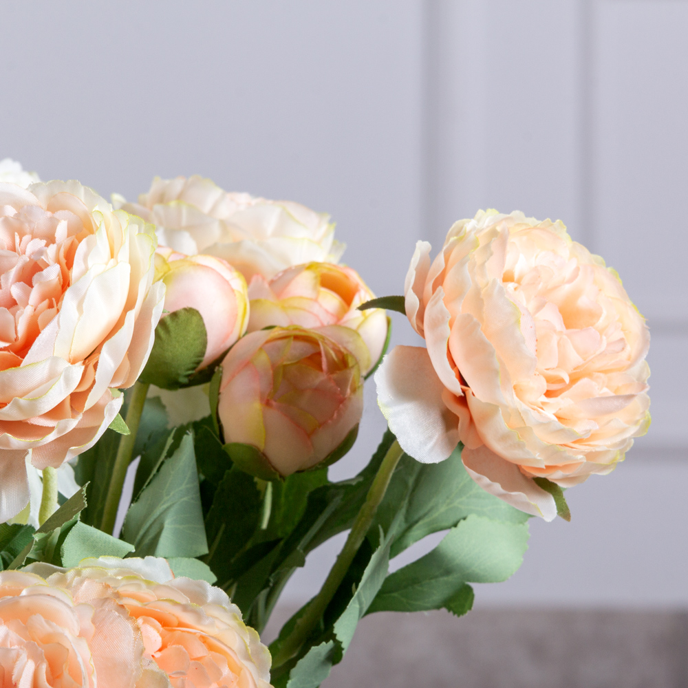 7141А/9149-09/13(F) Ранункулюс искусственный h50см, персик, 2головы, 1бутон_1