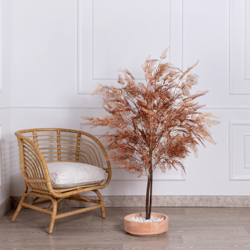 150/РН/488 Альбиция искусственная интерьерная h150см на основании, персиковая