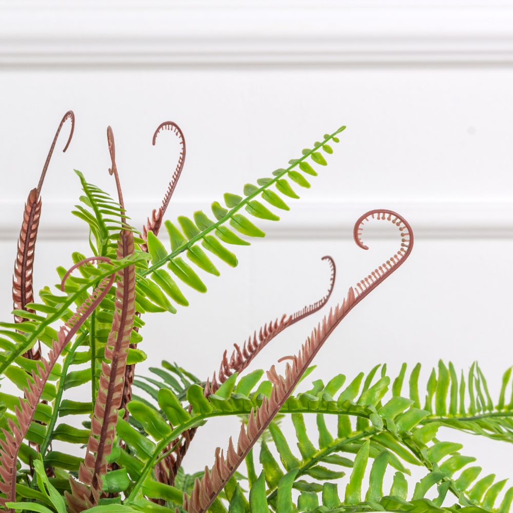 КС89 Папоротник Осмунд искусственный ампельный в кашпо_2