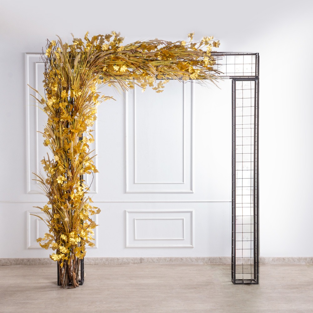 ДЛ171 (F) Декор входной группы h 280 см на стволах,пристенный, золото_4