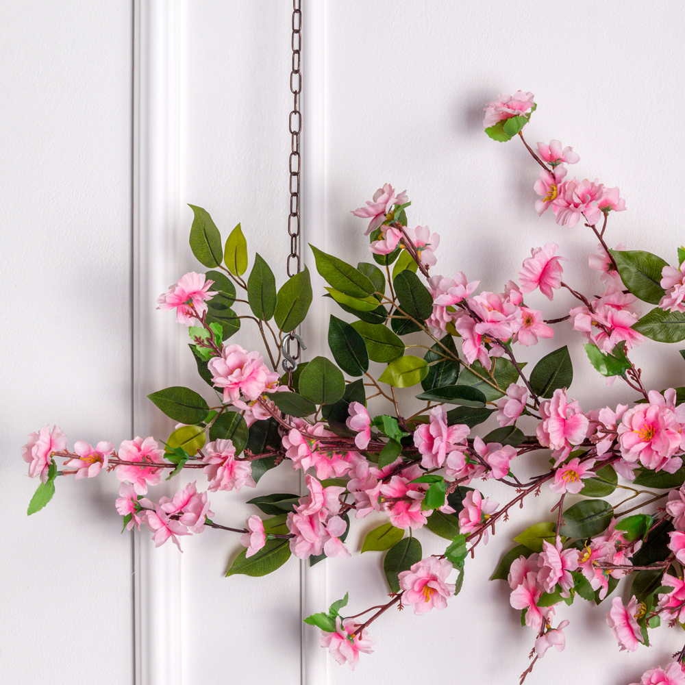 Л71 Лиана искусственная с Сакурой L100см, розовая_25