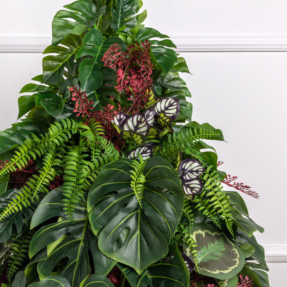 К460-2(з) Композиция искусственная Елка из Тропических растений h90см_2