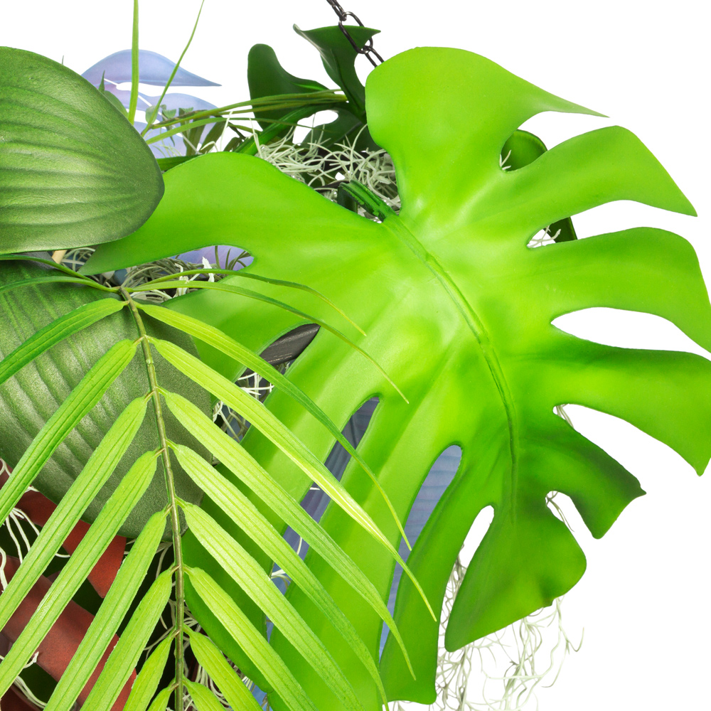 КЗ/39(з.) Композиция искусственная Тропический микс на мет.основании d40см(свес 70см)_5