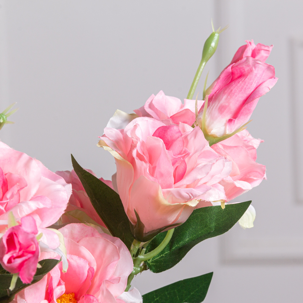 7141А/9149-04/1(F) Эустома искусственная 2 головы, 1 бутон,  h67см,  розовая_1