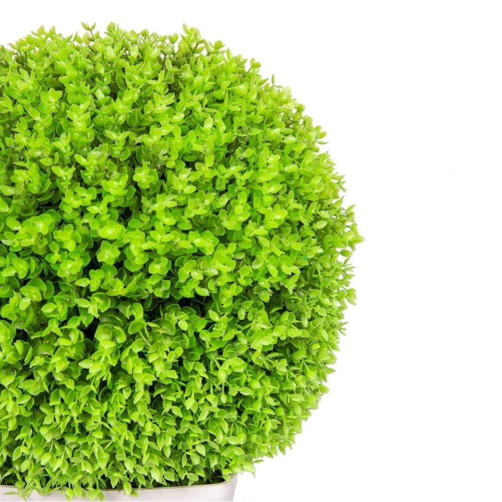 СШКТ045/98-1 Самшит искусственный топиарий d45см в интерьерном кашпо, h65см_1