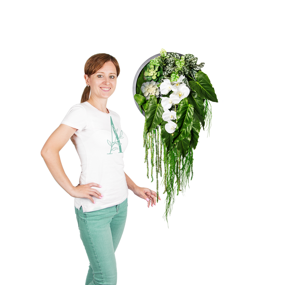 Фитопанно 04-2/1(з.) с орхидеей d35см _3