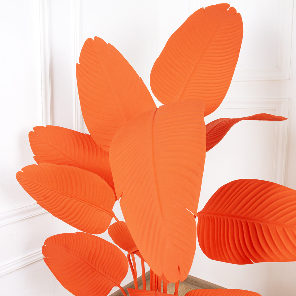 150/К/360-1(з.) Банановая пальма h150см (оранжевая) в интерьерном кашпо_8