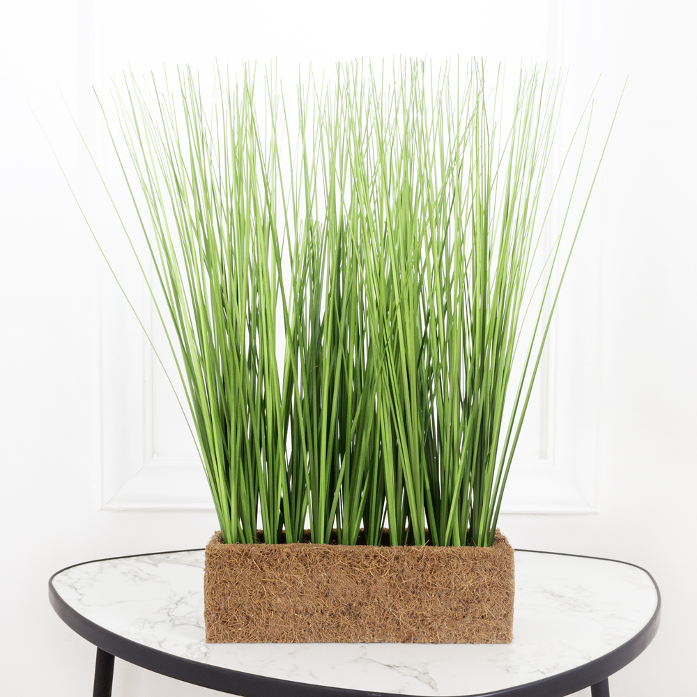 ТД046(Promo) Трава искусственная Осока h40см в кокосовом боксе 25х8х8см_3