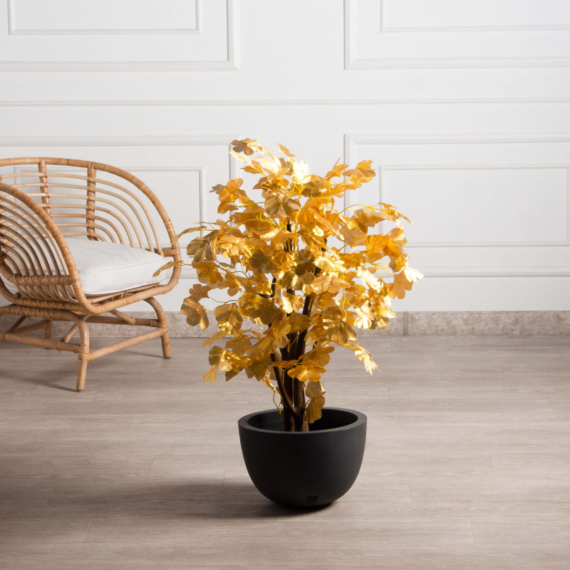 090/РН/176(з)(F) Дерево искусственное Гинкго h90см золотое_1