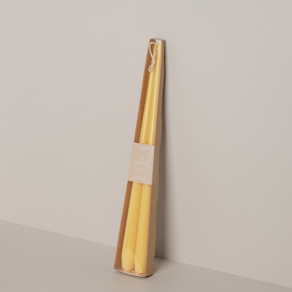 СК35-21(Fix)(F) Свеча коническая 35см Оттенок №21 (насыщенный желтый) 2шт/уп_1