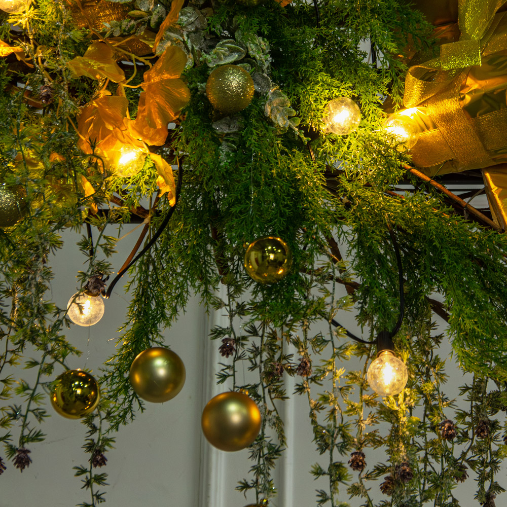 ДЛ189/СВ04(Пр)(Fix)(F)Декор вход.группы h210см н/прутьях, прист.с ретро-гирляндой,золото_6