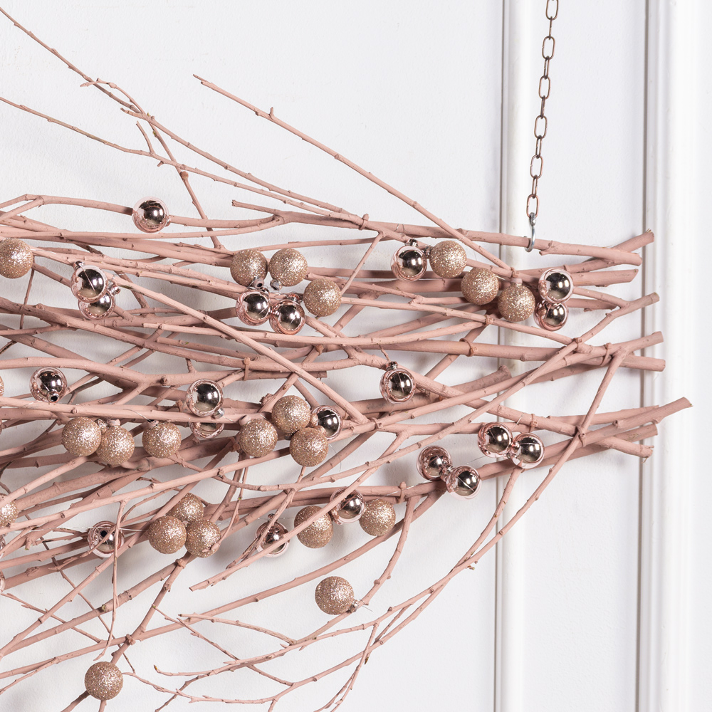 Л85-9(з)(F) Лиана искусственная зимняя с шарами L100см, бронза_1