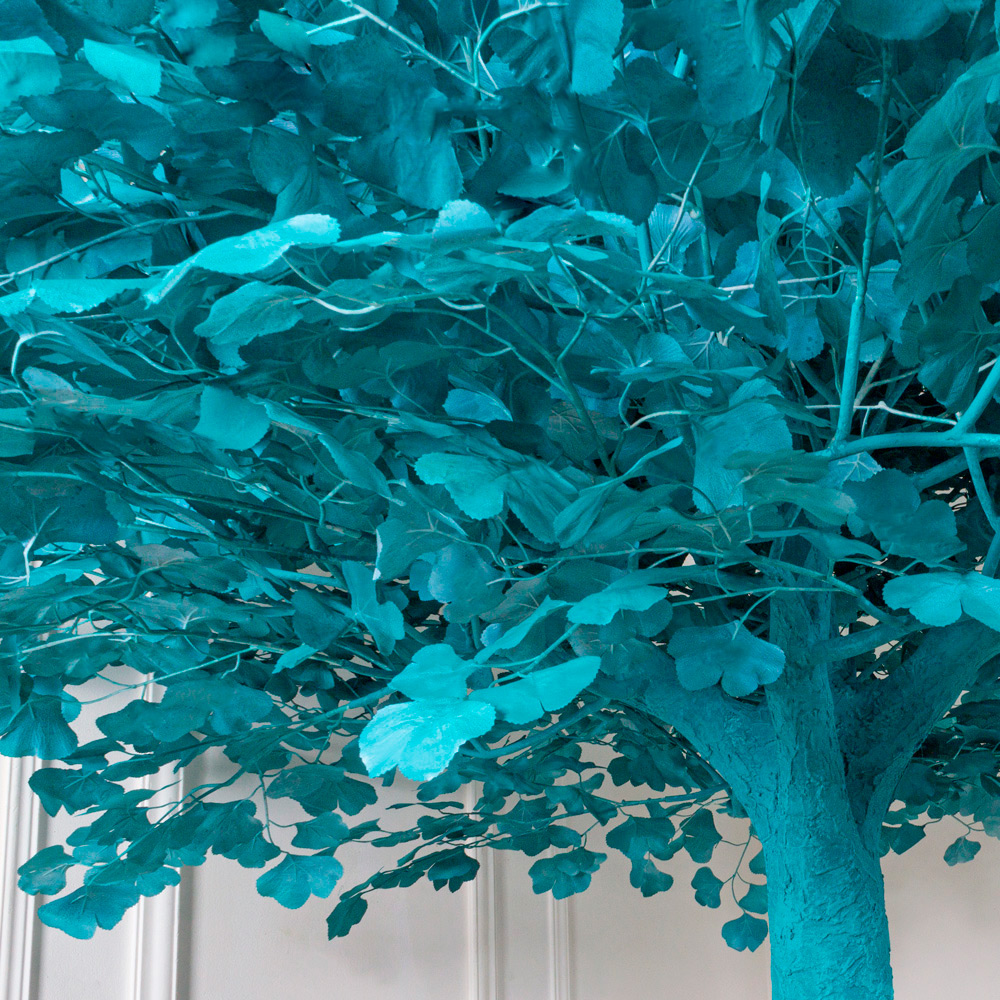 250Разб/176(з.) Гинкго искусственный h250см, d170см(бирюза)_3