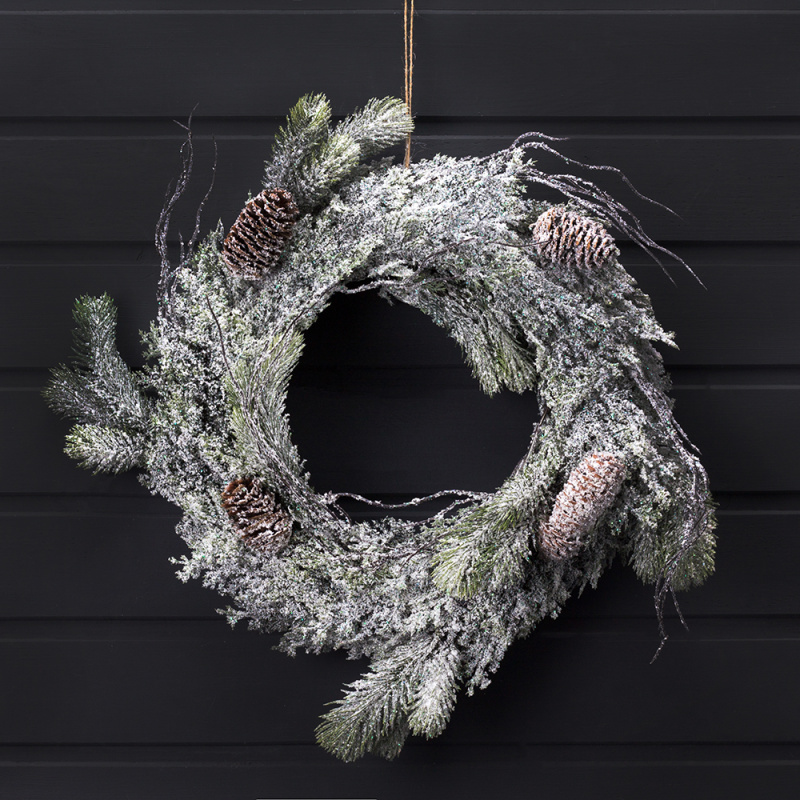 11/1039С Венок еловый с шишками d38см