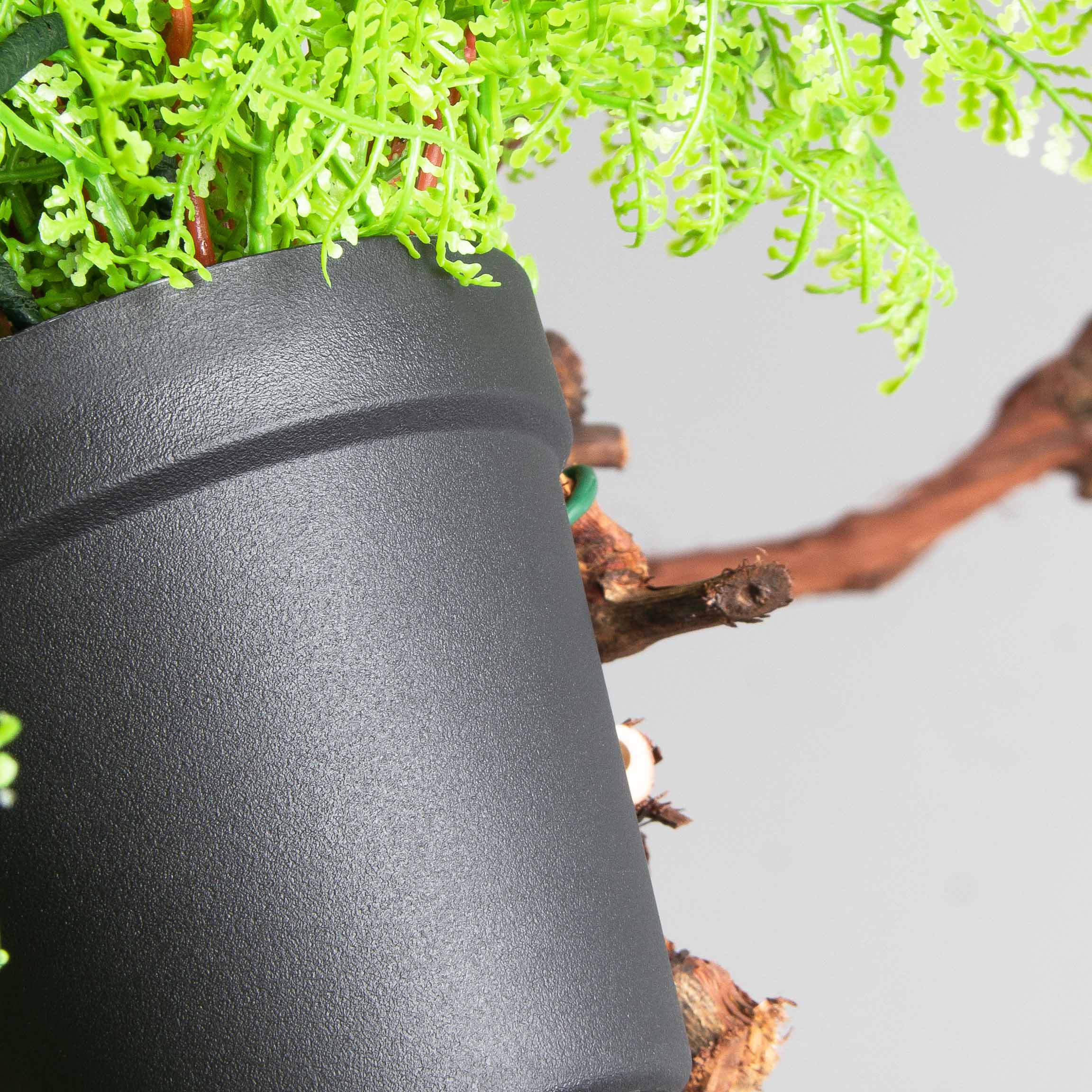 КС96(F) Папоротник Даваллия искусственная ампельная в кашпо_6