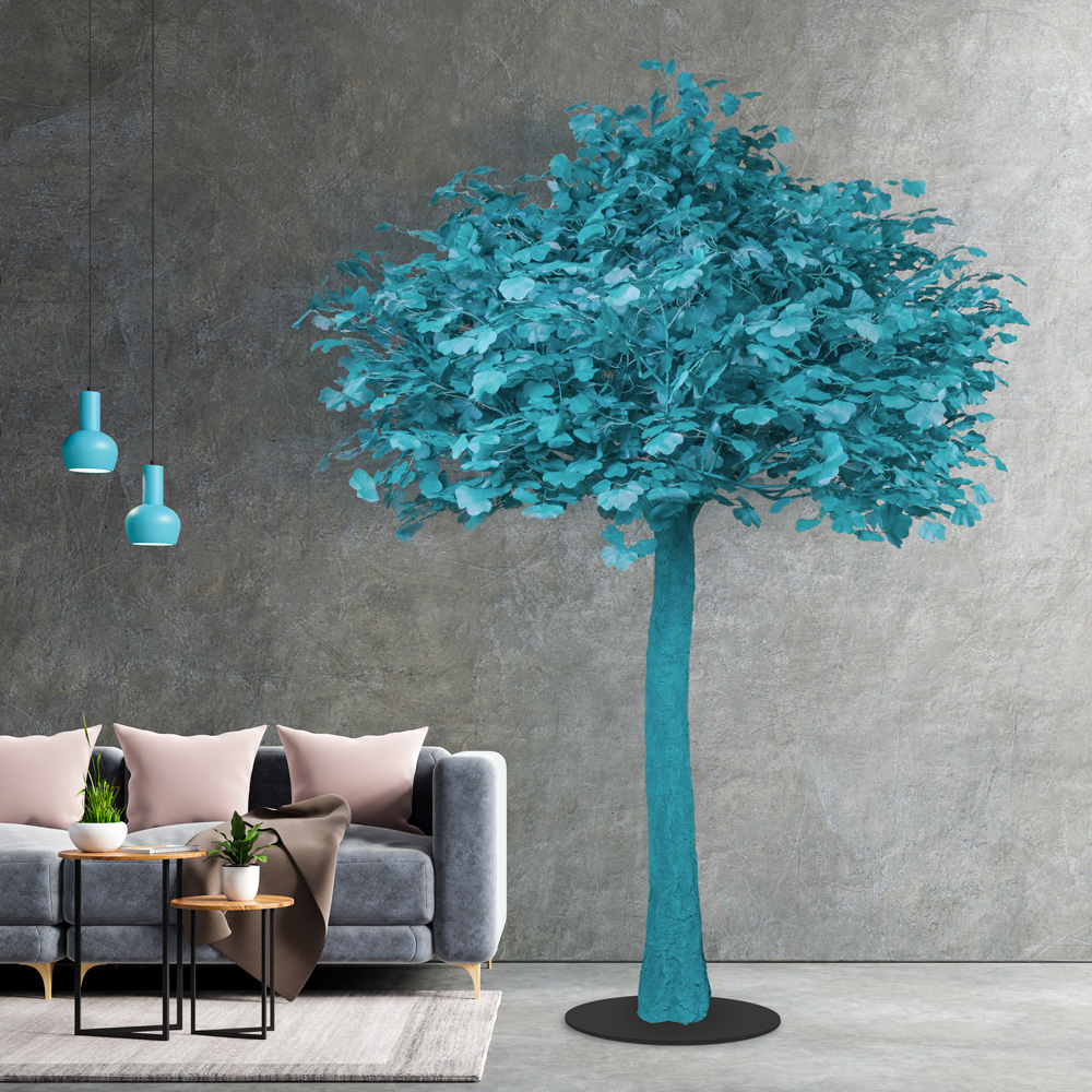 250Разб/176(з.) Гинкго искусственный h250см, d170см(бирюза)_1