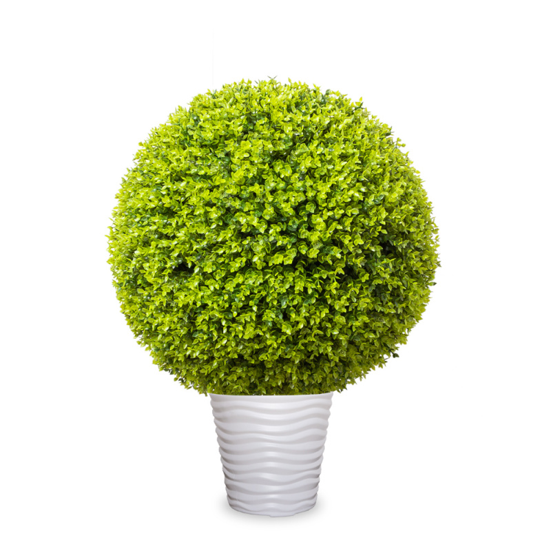 СШКТ060/98-1(Promo) Самшит искусственный топиарий d60см,в интерьерном кашпо h80см_4