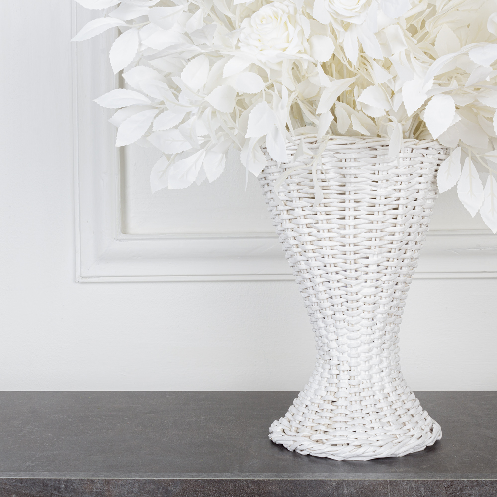 К430/1(з.) Композиция искусственная с розами в корзинке d20хh30см_3