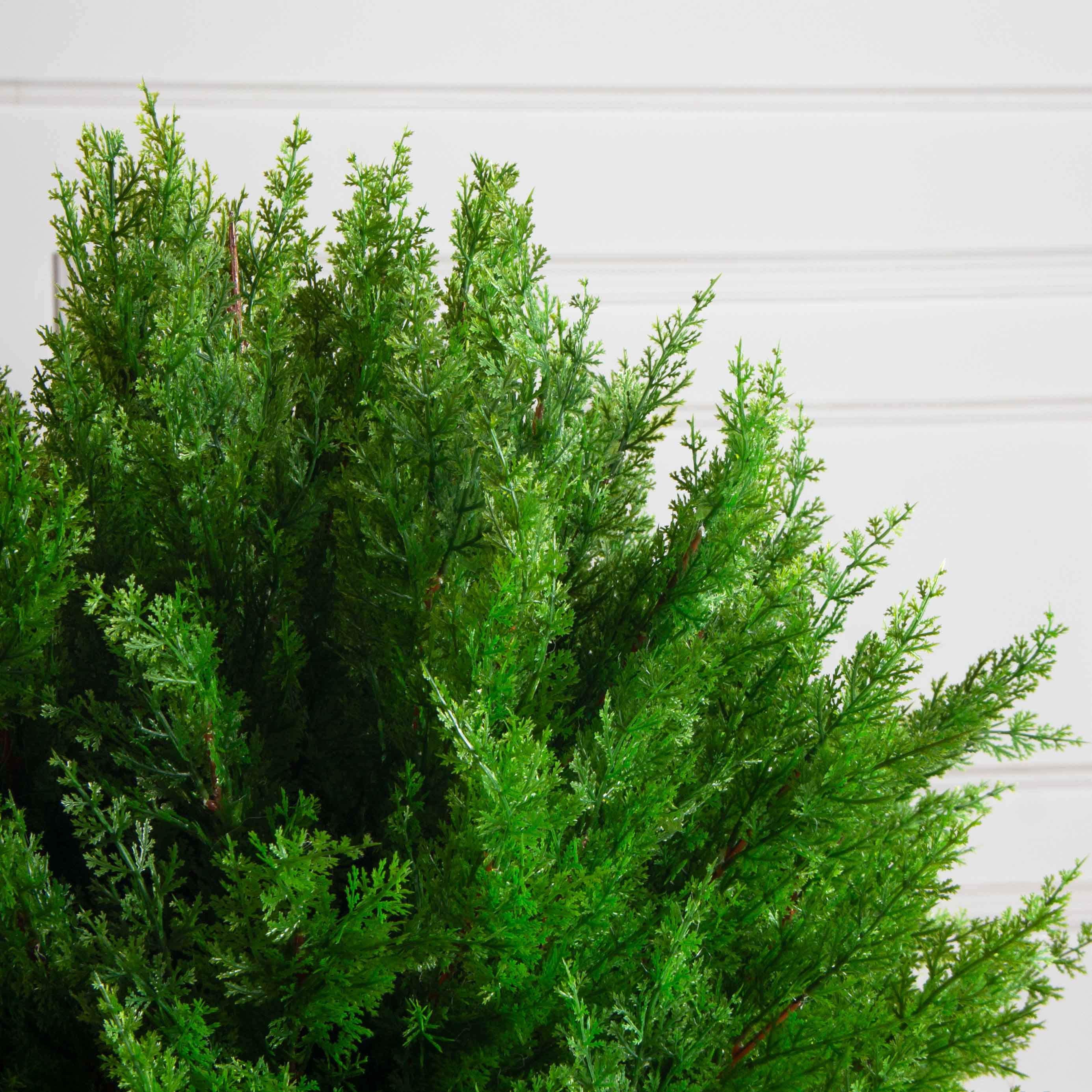 Т060/201(з)(F) Туя-шар искусственный Элеганс h70см, d60см в кашпо_4