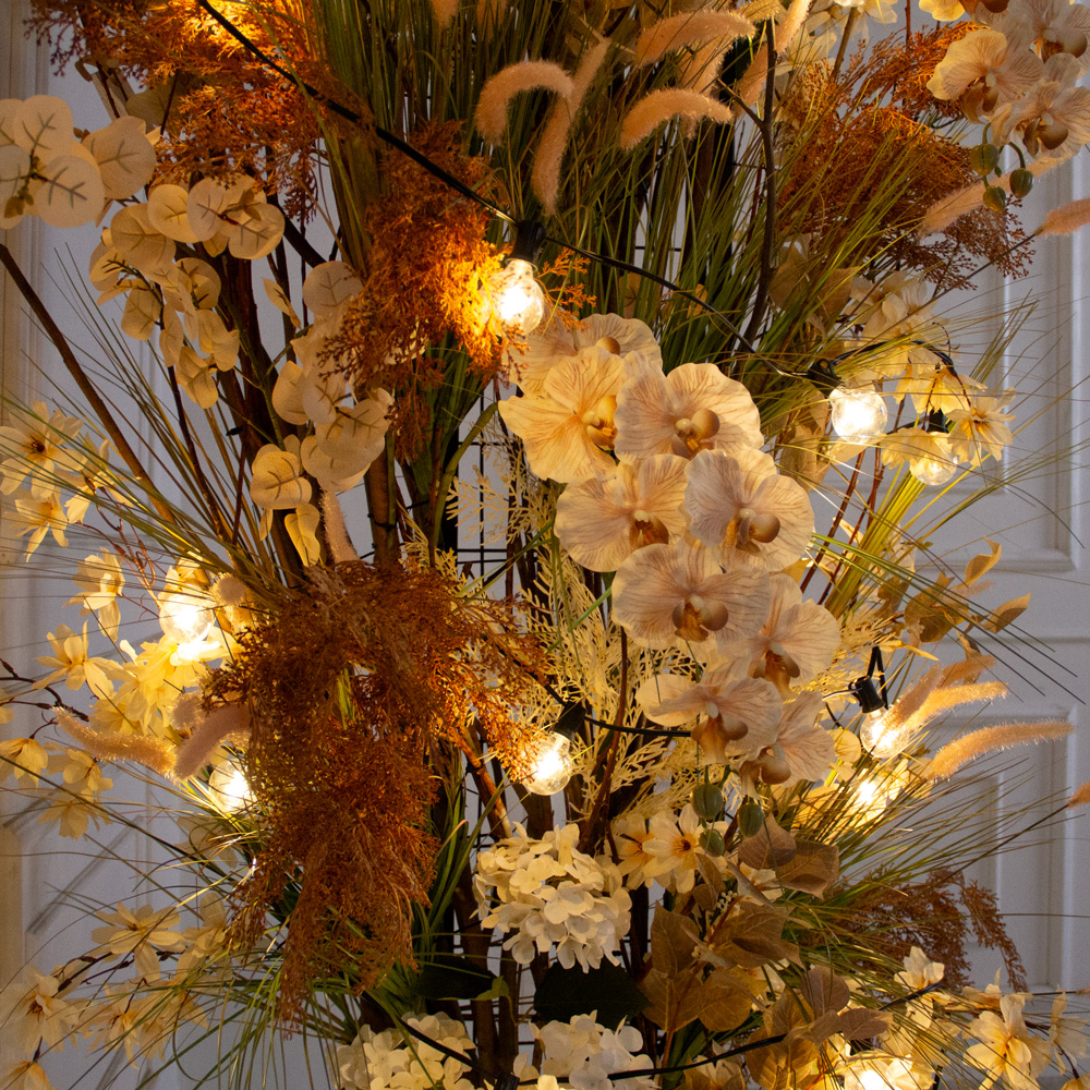 ДЛ176/СВ04(Пр)(Fix)(F)Декор вход. группы h300см н/прутьях,пристен. c ретро-гирляндой,бежевый_3