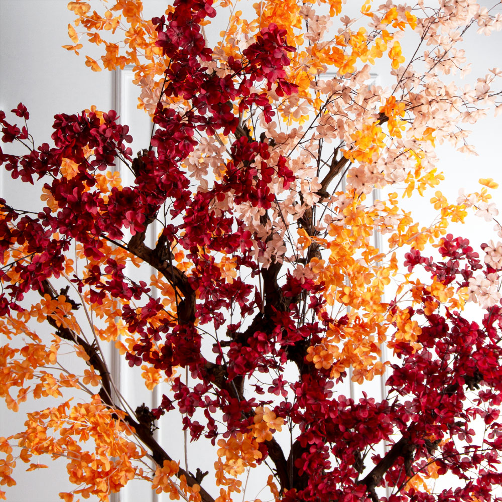 320/ОС/658(Пр)(F) Дерево искусственное интерьерное, пристенное h320см, красно-оранжевое_4