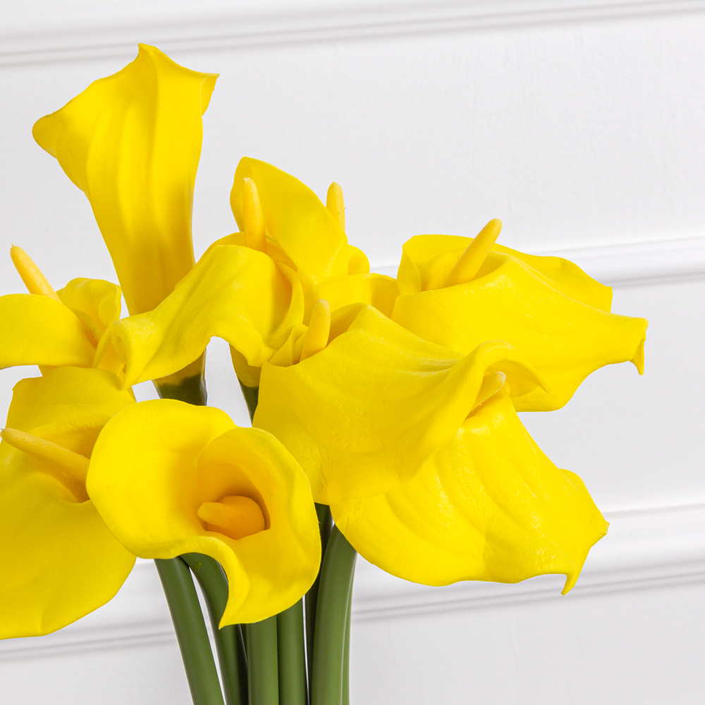 7141А/0443-6/4(АКЦИЯ) Калла искусственная h66см, желтая (латекс)_3