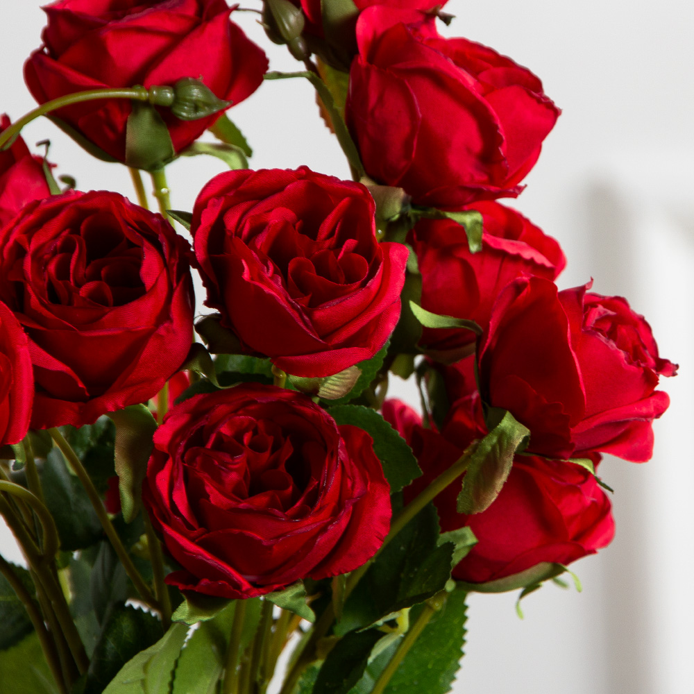 7141А/9122-0350/2(F) Роза кустовая искусственная h55см 7голов,красная_4