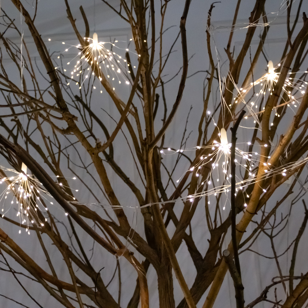 300Гбст/разб/РН/СВ05(F) Дерево интерьерное с натур. ветвями h300см d220см и гирляндой-фейерверком_4