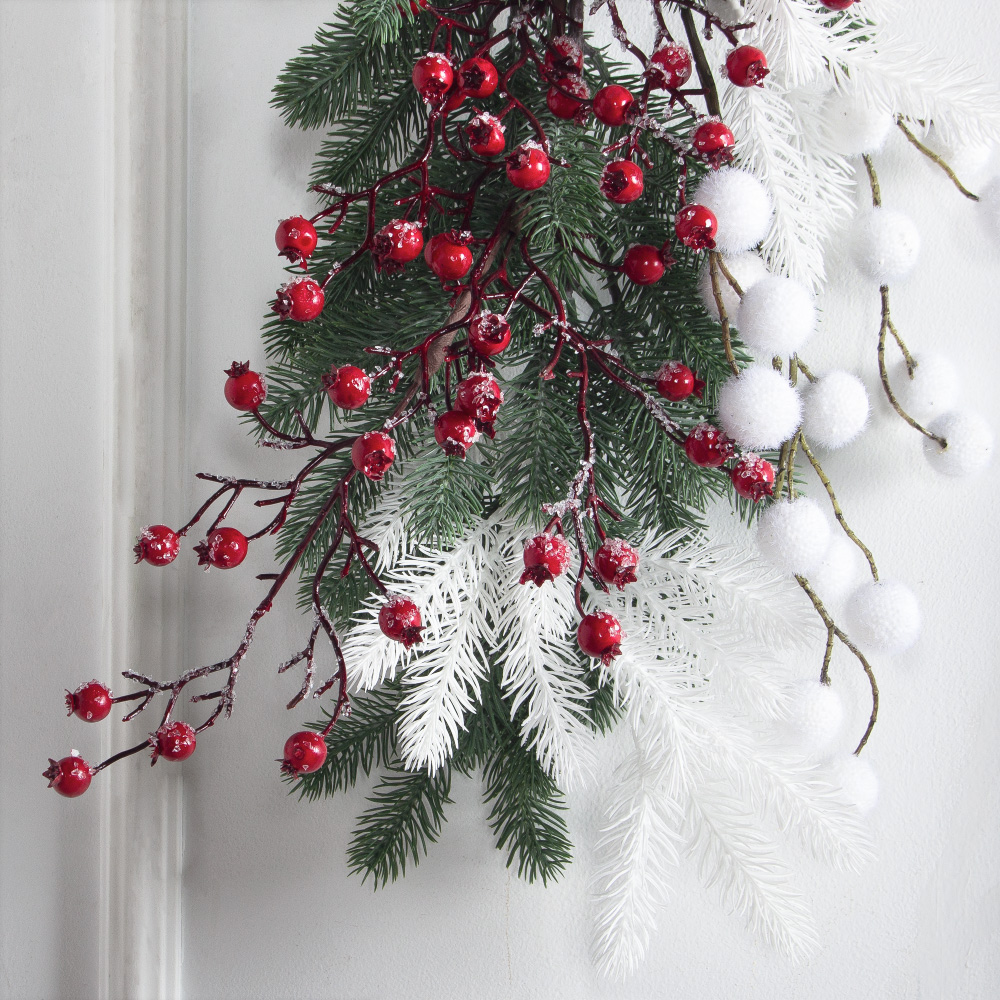 Л183(Пр)(F) Лиана искусственная НГ с красно-белым декором L100см_2