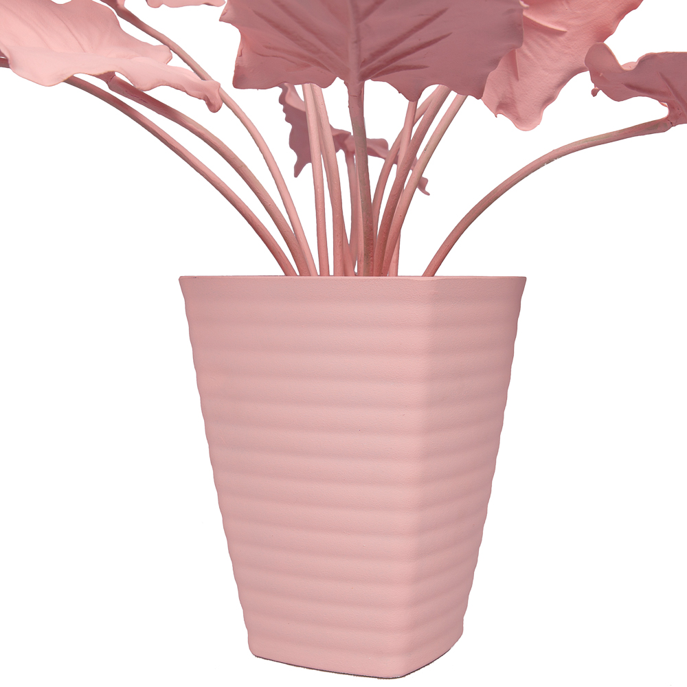 К55*2-1 Каладиум куст (розовый) h55см(силикон) в интерьерном кашпо d17см_2