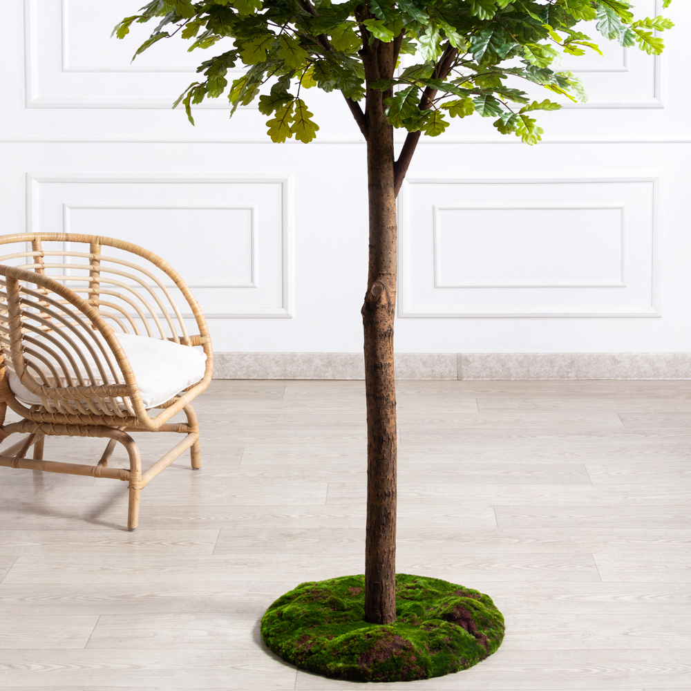 210/ШК/222(з)(F) Дуб искусственный h210см,диаметр кроны 150см на основании со мхом d55см_2
