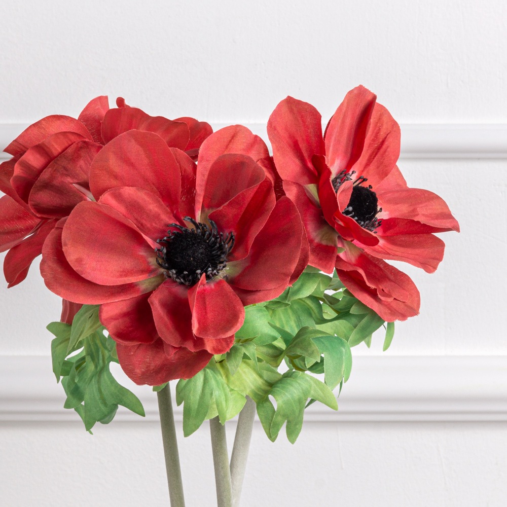 7141А/9120-02/2Р(АКЦИЯ) Анемон искусственный 1 голова d13см, h52см, красный_3